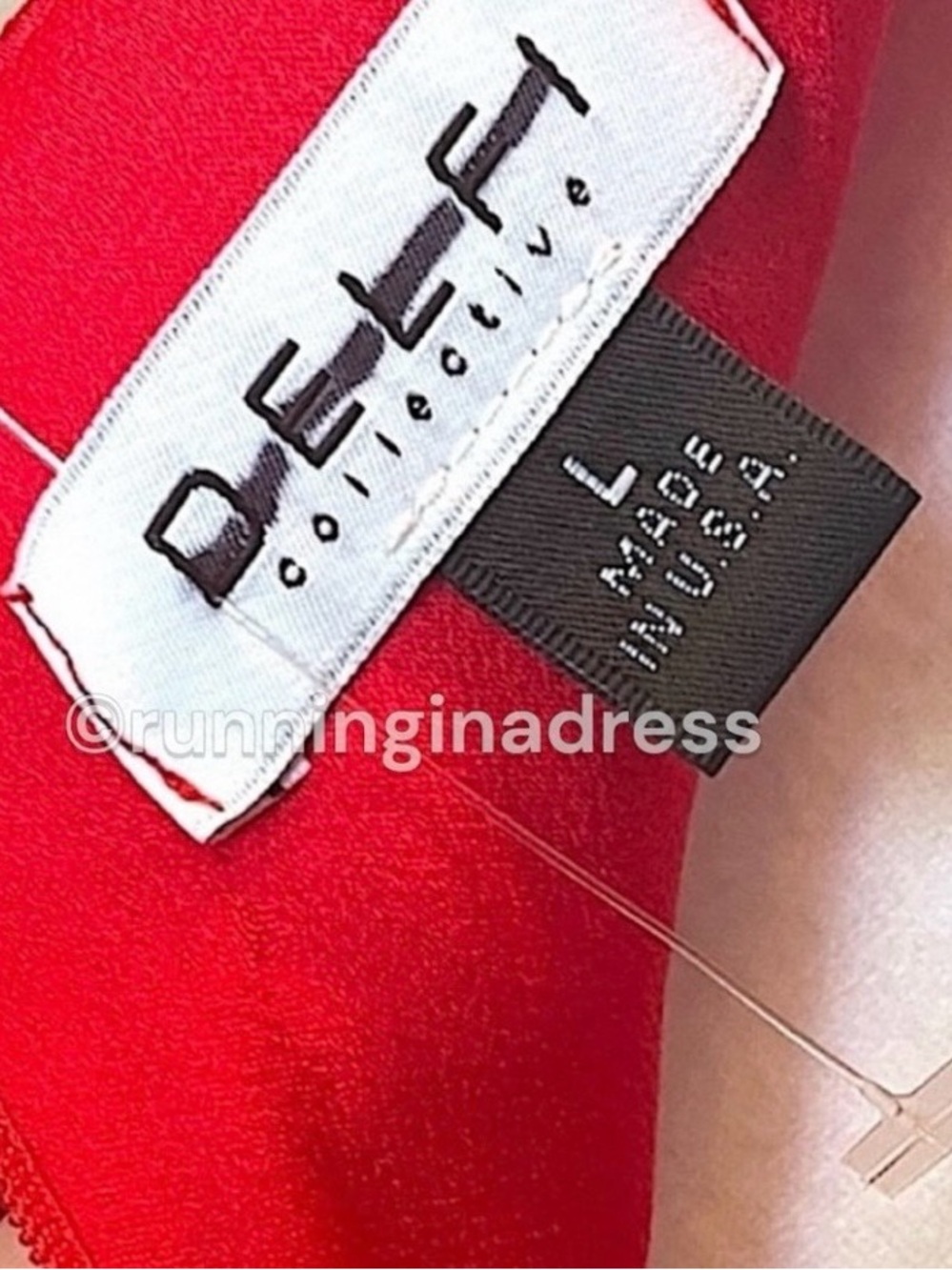 Free People X DELFI Dia Red Satin Halter Drop Waist Retro Midi Dress Size L NWOT - Picture 13 of 13